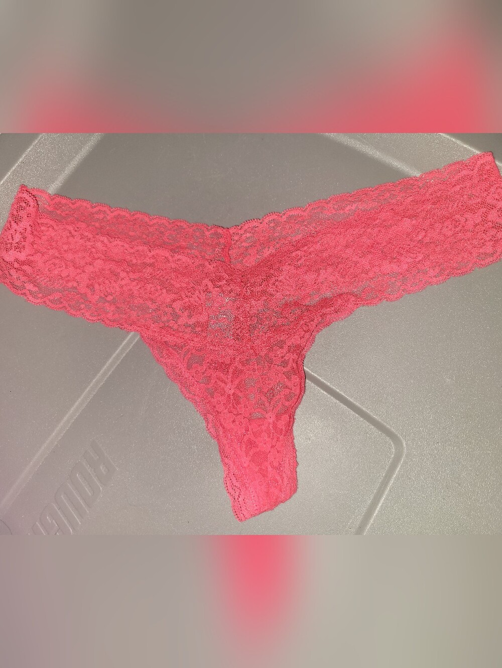 aerie Lace Thong Panty - Pink